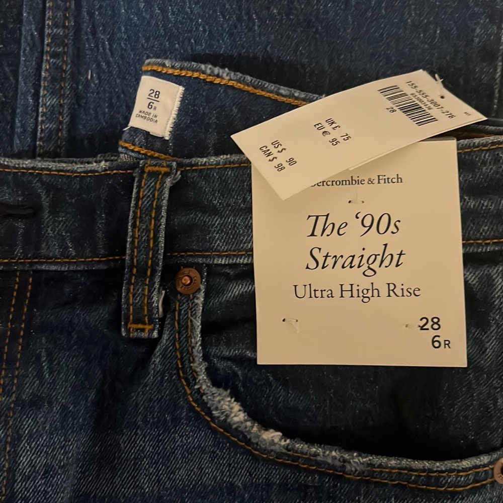 ABERCROMBIE 90s classic straight ultra high rise jeans